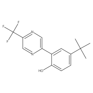 4-Tert-butyl-2-[5-(trifluoromethyl)pyrazin-2-yl]phenol Structure