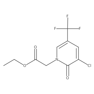 Ethyl 2-[3-chloro-2-oxo-5-(trifluoromethyl)-1-pyridyl]acetate结构式