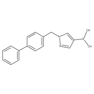 B-[1-([1,1-biphenyl]-4-ylmethyl)-1H-pyrazol-4-yl]boronic acid Structure