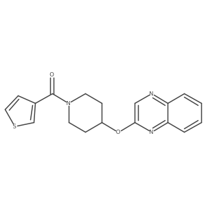 (4-(Quinoxalin-2-yloxy)piperidin-1-yl)(thiophen-3-yl)methanone Structure