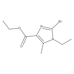 Ethyl 2-bromo-1-ethyl-5-methyl-1H-imidazole-4-carboxylate结构式