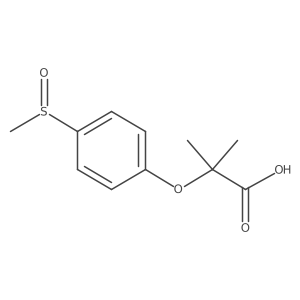 2-Methyl-2-[4-(methylsulfinyl)phenoxy]propanoic acid Structure