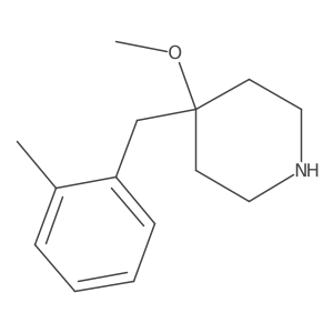 4-Methoxy-4-[(2-methylphenyl)methyl]piperidine Structure