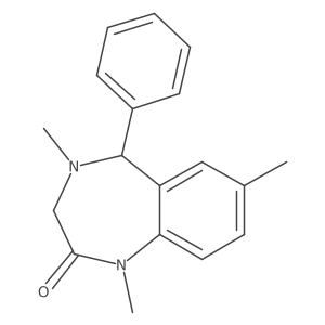 1,3,4,5-Tetrahydro-1,4,7-trimethyl-5-phenyl-2H-1,4-benzodiazepin-2-one Structure