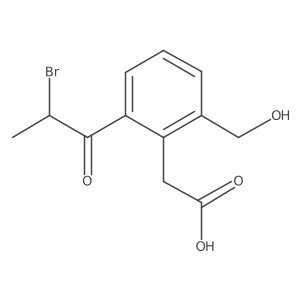 2-(2-Bromopropanoyl)-6-(hydroxymethyl)phenylacetic acid Structure