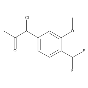 1-Chloro-1-(4-(difluoromethyl)-3-methoxyphenyl)propan-2-one结构式