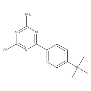 4-Chloro-6-[4-(trimethylsilyl)phenyl]-1,3,5-triazin-2-amine Structure