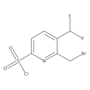 2-(Bromomethyl)-3-(difluoromethyl)pyridine-6-sulfonyl chloride结构式