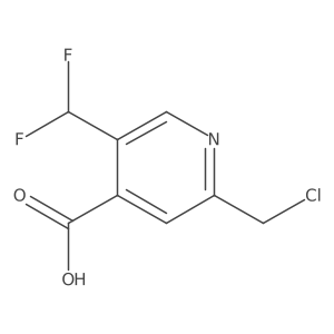 2-(Chloromethyl)-5-(difluoromethyl)pyridine-4-carboxylic acid Structure