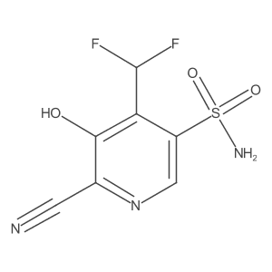 6-Cyano-4-(difluoromethyl)-5-hydroxypyridine-3-sulfonamide Structure