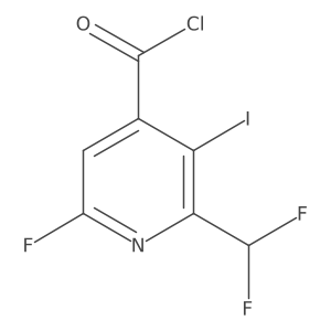 2-(Difluoromethyl)-6-fluoro-3-iodopyridine-4-carbonyl chloride Structure