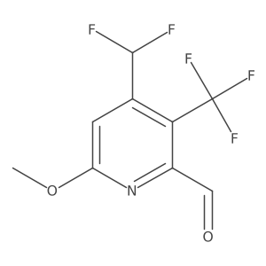 4-(Difluoromethyl)-6-methoxy-3-(trifluoromethyl)picolinaldehyde结构式