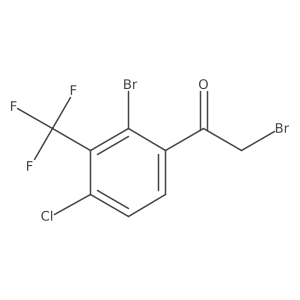 2'-Bromo-4'-chloro-3'-(trifluoromethyl)phenacyl bromide Structure