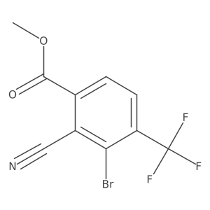 Methyl 3-bromo-2-cyano-4-(trifluoromethyl)benzoate Structure