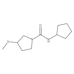 N-cyclopentyl-3-(methylsulfanyl)pyrrolidine-1-carboxamide Structure