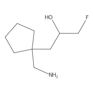 1-[1-(Aminomethyl)cyclopentyl]-3-fluoropropan-2-ol结构式