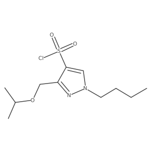 1-butyl-3-(isopropoxymethyl)-1H-pyrazole-4-sulfonyl chloride Structure