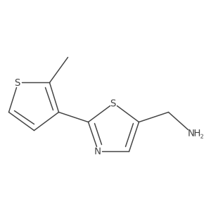 (2-(2-Methylthiophen-3-yl)thiazol-5-yl)methanamine Structure