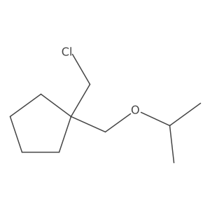 1-(Chloromethyl)-1-[(propan-2-yloxy)methyl]cyclopentane结构式