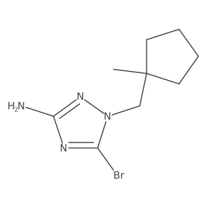 5-Bromo-1-[(1-methylcyclopentyl)methyl]-1H-1,2,4-triazol-3-amine结构式