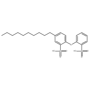 5-Dodecyl-2-(2-sulfophenoxy)benzenesulfonic acid结构式