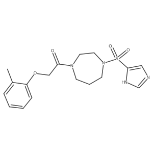1-(4-((1H-imidazol-4-yl)sulfonyl)-1,4-diazepan-1-yl)-2-(o-tolyloxy)ethanone Structure