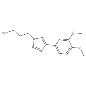 3-[4-(3,4-dimethoxyphenyl)-1H-1,2,3-triazol-1-yl]propan-1-amine结构式