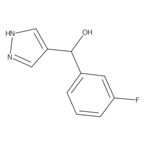 (3-Fluorophenyl)(1H-pyrazol-4-yl)methanol Structure