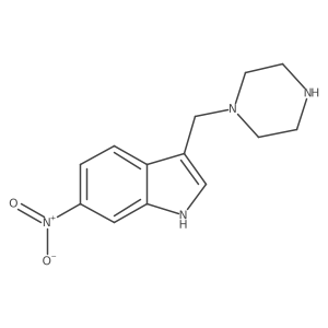 6-Nitro-3-(piperazin-1-ylmethyl)-1H-indole Structure