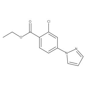 Ethyl 2-chloro-4-(1H-pyrazol-1-yl)benzoate结构式