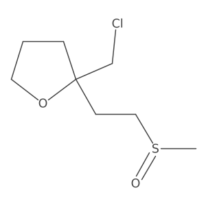2-(Chloromethyl)-2-(2-methanesulfinylethyl)oxolane结构式