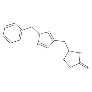 5-[(1-Benzyl-1H-pyrazol-4-yl)methyl]pyrrolidin-2-one结构式