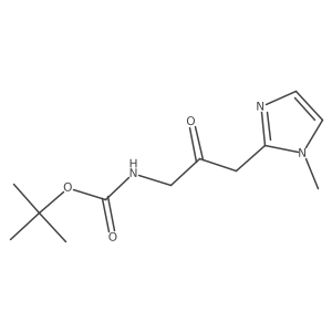 tert-butyl N-[3-(1-methyl-1H-imidazol-2-yl)-2-oxopropyl]carbamate结构式