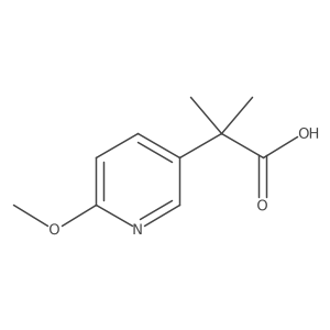 2-(6-Methoxypyridin-3-yl)-2-methylpropanoic acid结构式
