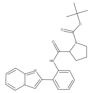 Tert-butyl 2-((2-(imidazo[1,2-a]pyridin-2-yl)phenyl)carbamoyl)pyrrolidine-1-carboxylate Structure