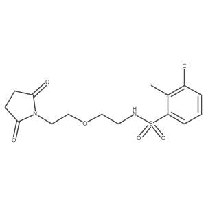 3-chloro-N-(2-(2-(2,5-dioxopyrrolidin-1-yl)ethoxy)ethyl)-2-methylbenzenesulfonamide Structure