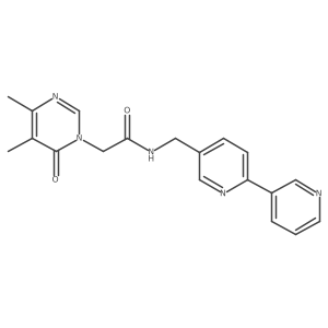 N-([2,3'-bipyridin]-5-ylmethyl)-2-(4,5-dimethyl-6-oxopyrimidin-1(6H)-yl)acetamide结构式
