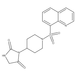 3-(1-(Quinolin-8-ylsulfonyl)piperidin-4-yl)imidazolidine-2,4-dione Structure