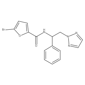 5-bromo-N-(1-phenyl-2-(2H-1,2,3-triazol-2-yl)ethyl)furan-2-carboxamide Structure