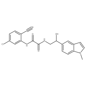 N1-(5-chloro-2-cyanophenyl)-N2-(2-hydroxy-2-(1-methyl-1H-indol-5-yl)ethyl)oxalamide结构式