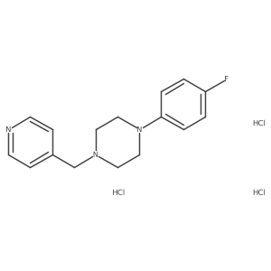 1-(4-Fluorophenyl)-4-(pyridin-4-ylmethyl)piperazine trihydrochloride结构式