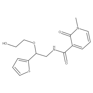 N-(2-(2-hydroxyethoxy)-2-(thiophen-2-yl)ethyl)-1-methyl-2-oxo-1,2-dihydropyridine-3-carboxamide Structure