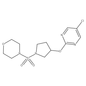 4-((3-((5-Chloropyrimidin-2-yl)oxy)pyrrolidin-1-yl)sulfonyl)morpholine Structure