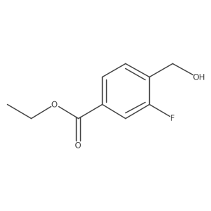 Ethyl 3-fluoro-4-(hydroxymethyl)benzoate结构式