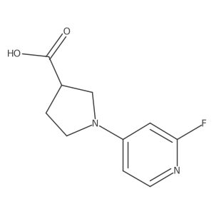 1-(2-Fluoropyridin-4-yl)pyrrolidine-3-carboxylic acid结构式