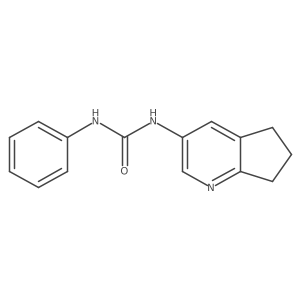 1-(6,7-Dihydro-5H-cyclopenta[b]pyridin-3-yl)-3-phenylurea结构式