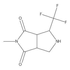 2-methyl-4-(trifluoromethyl)tetrahydropyrrolo[3,4-c]pyrrole-1,3(2H,3aH)-dione结构式