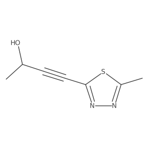 4-(5-Methyl-1,3,4-thiadiazol-2-yl)but-3-yn-2-ol Structure