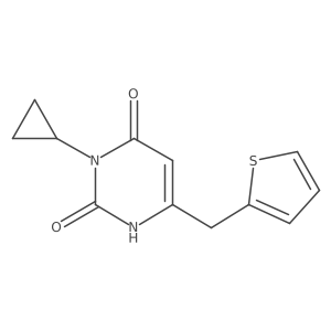 3-Cyclopropyl-6-[(thiophen-2-yl)methyl]-1,2,3,4-tetrahydropyrimidine-2,4-dione Structure