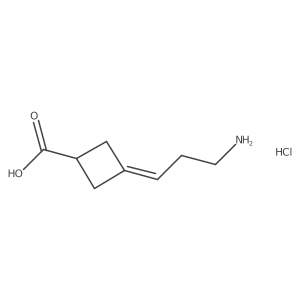 3-(3-Aminopropylidene)cyclobutane-1-carboxylic acid hydrochloride结构式